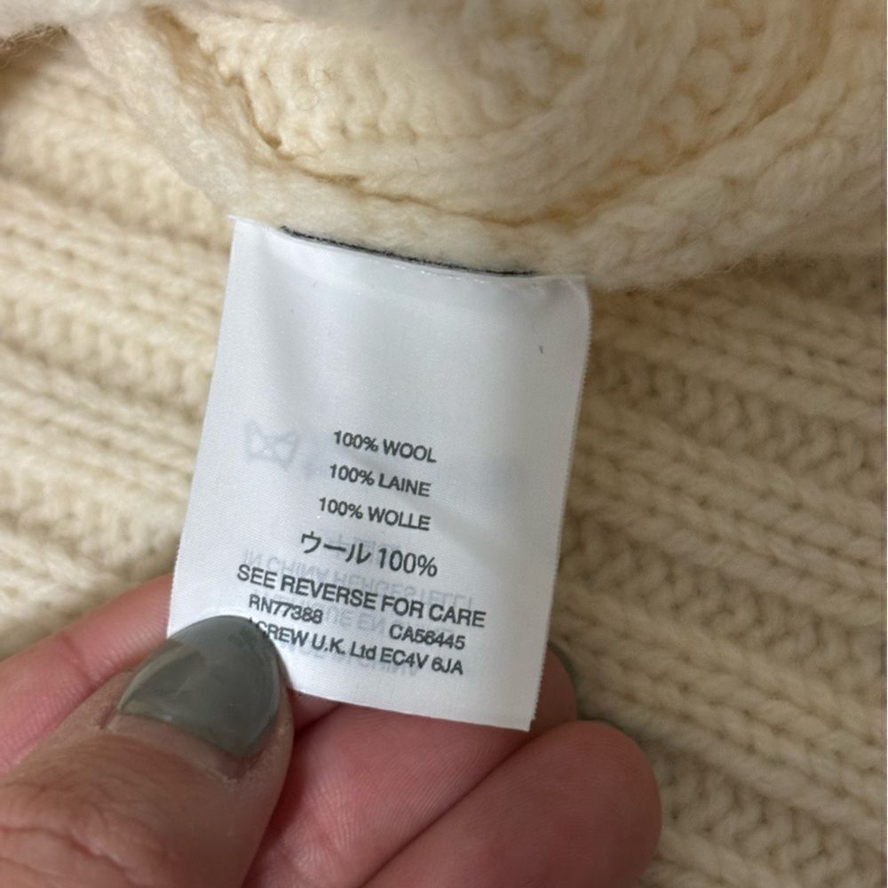 J.Crew Pom Pom Cable Knit Wool Sweater - Picture 8 of 9